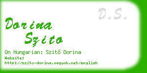 dorina szito business card